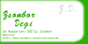 zsombor degi business card